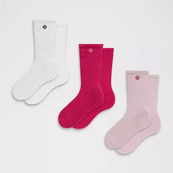 lululemon athletica Other - Lululemon Unisex Daily Essential Crew Socks 3 Pack